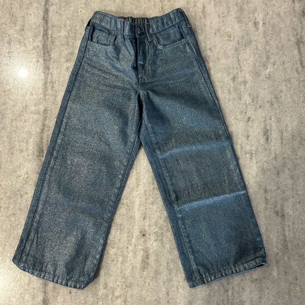 GAP Kids Wide Leg Glittery Jeans Size 5